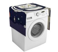 Copertura per lavatrice con motivo gatto in Spacess, con tasche portaoggetti, protezione antipolvere per lavatrice e asciugatrice, copertura antipolvere per frigorifero resistente per elettrodomestici