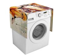 Copertura per lavatrice con motivo giraffe ad acquerello, con tasche portaoggetti, copertura antipolvere per lavatrice e asciugatrice, 137,9 x 52,1 cm, per frigorifero e cucina, decorazione per la