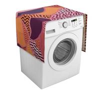 Copertura per lavatrice con motivo rosa e arancione con tasche portaoggetti per lavatrice e asciugatrice, copertura antipolvere 137,9 x 52,1 cm, per frigorifero e cucina, decorazione per la casa