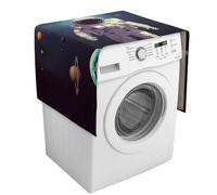 Copertura per lavatrice con pianeti del sistema solare astronauta con tasche portaoggetti, copertura antipolvere per lavatrice e asciugatrice, 137,9 x 52,1 cm, per frigorifero, cucina, decorazione per