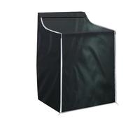 Copertura per lavatrice, Copri lavatrice 1 pezzo con cerniera nero argento grigio(Black)