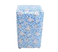 Copertura per lavatrice, Coprilavatrice in tessuto satinato | Motivo floreale multicolore 3 pezzi, cerniera impermeabile: for l'uso nell'area della lavatrice(Blue)