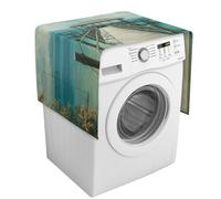 Copertura per lavatrice Tropical Pier con tasche portaoggetti, copertura antipolvere per lavatrice e asciugatrice, copertura antipolvere per frigorifero e elettrodomestici da cucina