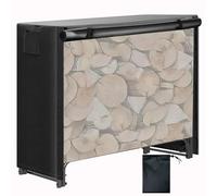 Copertura per legna da ardere, impermeabile 600D Oxford resistente, con cerniera, rivestimento in PVC, (porta legna non incluso)