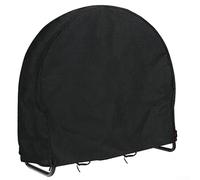 Copertura per legna da ardere per legno da 102 cm, impermeabile, tessuto Oxford 210D, resistente ai raggi UV, cerniera frontale, fibbie antivento regolabili, adatto per scaffali da 96-104 cm, nero