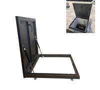 Copertura per lucernario in alluminio resistente alle intemperie e coperchio di accesso, per pozzetto, cantina, uscita pozzo d'acqua, accesso al cortile (65 x 40 cm)