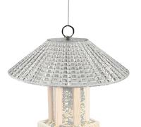 Copertura per mangiatoia per - PVC trasparente impermeabile 28x28x7 cm | Protezione universale antipioggia per stazioni di alimentazione all'aperto | Protezione trasparente per giardino, corti