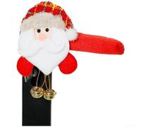 Copertura per maniglia della porta con Babbo Natale in stile cartone animato con campana, per pomelli della stanza, custodia decorativa in tessuto per migliorare l'atmosfera festiva (A)