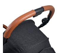 Copertura per maniglia in pelle ecologica in poliuretano, compatibile con passeggino Cybex Melio Carbon, custodia paraurti per passeggino, accessorio per passeggino (per maniglia mamma, marrone)