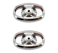 Copertura per manopola bobina in metallo grigio compatibile con Daiwa Fuego Cs per Regal per Lt Alphas Air Tatula Sv Reel Grip Cap 18,5 x 11 mm (2 pezzi argento)