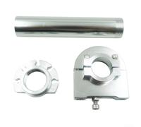 Copertura per manubrio dell'acceleratore in alluminio CNC per moto, con comodo design ergonomico antiscivolo, vestibilità precisa per un'ampia gamma (argento)