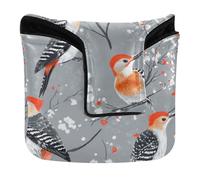 Copertura per mazza da golf con chiusura magnetica, accessori da golf, per la maggior parte delle marche, in pelle PU, con picchio dal ventre rosso