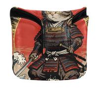 Copertura per mazza da golf con onde dell'oceano giapponese Samurai, chiusura magnetica, per mazza da golf quadrata, in pelle PU