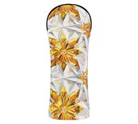 Copertura per mazza da golf con stampa geometrica a forma di anatra gialla con cristalli e targhette intercambiabili n. per driver e fairway Woods Golf Club Covers