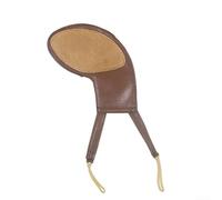 Copertura per mentoniera per violino con doppia rilegatura e cinghia elastica per violini da 3/4 4/4 1/2 1/4 1/8 1/16, materiale traspirante e lavabile per protezione del collo (marrone 3/4-4/4)