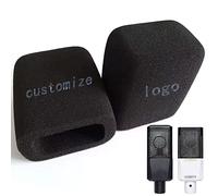 copertura per microfono personalizzata Parabrezza schiuma copertura microfono isolamento scudo Ancora Intervista Cuffie Antivento (rettangolo)