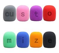 copertura per microfono personalizzata Parabrezza schiuma copertura microfono isolamento scudo Ancoraggio Intervista Cuffie Antivento (rotondo)