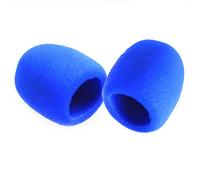 Copertura per microfono, protezione dal vento, spugna in schiuma adatta per microfono karaoke, set da 2 pezzi, blu, durevole e bello.