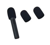 Copertura per microfono senza fili, spessa, colorata, per JBL PartyBox Encore2 e JBL PartyBox Encore, microfono senza fili, antivento, anti-saliva e lavabile, in spugna (nero + nero)