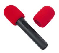 Copertura per Microfono Wireless Portatile Paravento per JBL PartyBox Encore 2 / Encore Wireless Mic, Copertura in Schiuma di Spugna Lavabile, Antivento e Antisaliva (rosso)