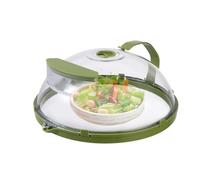 Copertura per microonde, coperchio per alimenti da 30 cm, copertura per forno a microonde con serbatoio d'acqua, paraschizzi ventilato traspirante, cestino multiuso e poggia utensili per cucina