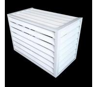 Copertura per mini condizionatore d'aria per esterni persiane in alluminio per pompe di calore per unità CA Schermo di recinzione resistente alle intemperie Protezione durevole per sistemi di
