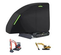Copertura per mini escavatore Oxford 420D con porta con cerniera, adatta per modelli da 1360 a 1814 kg, impermeabile, compatibile con Bobcat E20 Kubota U17 John Deere 17G Yanmar ViO17 (nero, 140 x 45