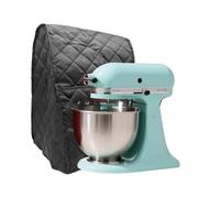 Copertura per mixer con supporto, copertura antipolvere trapuntata impermeabile con grande tasca frontale, per mixer Kenwood, 45 x 31 x 27 cm (è nero)
