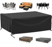 Copertura per Mobili Da Esterno,155x60x90cm/LxWxH Copertura Tavolo Esterno Impermeabile & Antipolvere & Anti-UV & Resistente Allo Strappo Da Giardino Telo per Mobili,Tavoli E Sedie,Mobili in Rattan