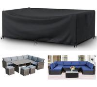 Copertura per mobili da esterno, 160 x 80 x 80 cm, tessuto Oxford 420D, impermeabile, resistente ai raggi UV, protezione per tavolo e sedie, di grandi dimensioni per la massima durata
