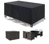 Copertura per mobili da esterno, 271 x 131 x 95 cm, impermeabile e resistente ai raggi UV, 420 denari, protezione per tavolo da giardino, durevole per mobili da patio, telone protettivo per tutte le