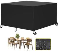 Copertura per mobili da esterno, 300 x 200 x 75 cm, impermeabile, antivento, anti-UV, resistente, tessuto Oxford 420D, protegge il tuo cubo in rattan/set rettangolare dagli elementi per mobili da