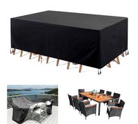 Copertura per mobili da esterno, 340 x 265 x 75 cm, impermeabile, 420 D, in tessuto, protezione per tavolo e divano in rattan, protezione per tutte le condizioni atmosferiche
