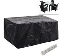 Copertura per mobili da giardino, 2 pezzi, set in rattan, 4 persone, 8 | Copertura esterna resistente, protezione da sporco e pioggia, regolabile con corda, versatile per altri mobili