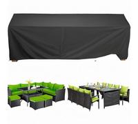 Copertura per mobili da giardino, 210 x 190 x 70 cm, in tessuto Oxford resistente 420D, copertura per tavolo da giardino, sedia quadrata e tavolo in rattan, antivento, rettangolare