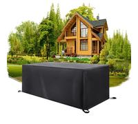 Copertura per Mobili da Giardino 270x160x85cm/LxWxH Rettangolare Copertura Tavolo Giardino Telo Copri Tavolo Esterno Impermeabile Copritavolo Panno 420D Oxford Tavoli Cortile Copri Copridivano Nero