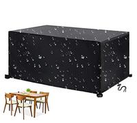 Copertura per mobili da giardino 420D, resistente all'acqua e ai raggi UV, copertura per divano/tavolo in rattan, resistente agli strappi, antivento, adatta per 360 x 160 x 85 cm, massima protezione