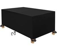 Copertura per Mobili da Giardino, Copertura Tavolo Esterno 180x100x85cm nero Impermeabile, Anti-UV, Antivento, Copri Tavolo Copridivano Oxford 600D, per Coperture Arredo Esterno, Sedie, Divano