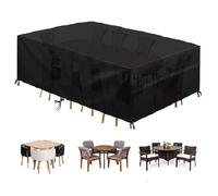 Copertura per mobili da giardino da esterno, 245 x 160 x 71 cm, impermeabile, in tessuto 420D, resistente ai raggi UV, antivento, antistrappo, copertura protettiva per tavolo e sedie da patio