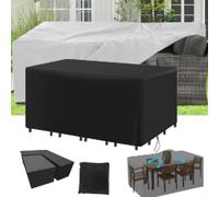 Copertura per mobili da giardino impermeabile, 135 x 135 x 100 cm, in tessuto Oxford resistente 420D, antivento, anti-UV, per esterni, divano, tavolo e sedie