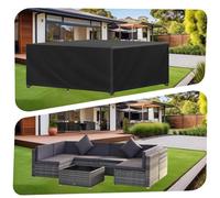 Copertura per Mobili da Giardino Impermeabile 400x400x80cm/LxWxH 420D Telo Oxford Anti-UV Copertura impermeabile per mobili da giardino e patio