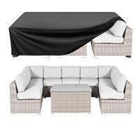 Copertura per mobili da giardino in tessuto Oxford 420D, resistente, extra large, antivento, anti-UV, rettangolare, 360 x 130 x 70 cm, per la massima protezione esterna