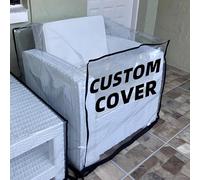 Copertura per mobili in PVC trasparente su misura, per interni ed esterni, impermeabile, su misura, per tavolo e sedie, copertura trasparente antipolvere per pianoforte, divano da prato, protezione