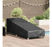 Copertura per mobili, nera, 203 x 81 x 63 cm, in tessuto Oxford 600D, resistente alle intemperie, impermeabile, resistente ai raggi UV, con chiusura a bottone automatico, per giardino, terrazza