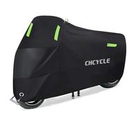 Copertura per moto 300D, resistente, per tutte le stagioni, impermeabile, copertura per motorino, universale, per esterni, con fori di bloccaggio e borsa per il trasporto (nero, XXL)