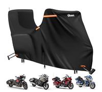 Copertura per Moto Harley Davidson con Lato + Bauletto, 420D Resistente, Nano-Rivestito, per Wing Gold Wing, Road Master, Road Glide Limited, Modelli Touring