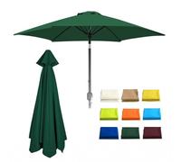 Copertura Per Ombrellone Da Giardino 6/8 Stecche, Telo Di Ricambio Rotondo Per Ombrellone Da Cortile, 200 230 250 270 300cm, AntiUV 30+, Impermeabile, Nessuno Sbiadimento(Dark green,2.7M/6Ribs)