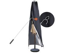 Copertura per ombrellone da giardino, impermeabile, adatta per ombrelli solari da 330 cm/390 cm, copertura per ombrellone da giardino 420D con finestra trasparente superiore (185 x 20 x 85 x 60 cm)