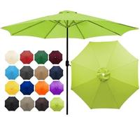 Copertura per ombrellone da giardino, resistente ai raggi UV e impermeabile, adatta a 200 cm, 250 cm, 270 cm, 300 cm, include 6 forti bracci di supporto da 6,8 m per la massima protezione