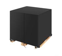 Copertura per pallet con cerniera completa con cinghie elastiche regolabili per pallet di grandi dimensioni utilizzate nei centri logistici e di distribuzione (nero)
